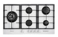 Artusi 90cm natural gas cooktop - 5 burners including wok, white glass, flame failure safety - CAGH9000W