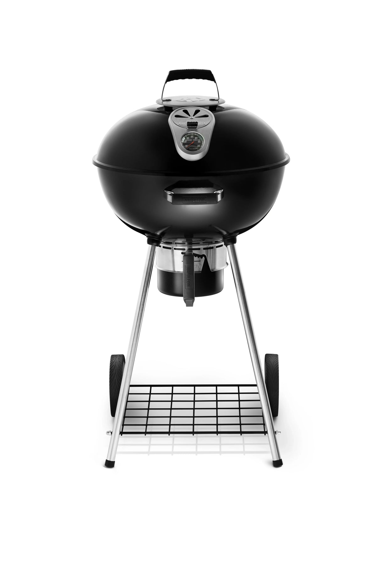 Napoleon 57cm Charcoal Kettle BBQ - Black, Accu-Probe Thermometer, Three Cooking Heights - NK22K-LEG-2