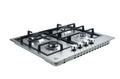 Trinity 60cm 4 Burner Gas Cooktop - Stainless Steel - Flame Failure Device - Cast Iron Trivets - TRG604SS