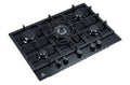 Trinity 70cm 5 Burner Gas Cooktop - Black Tempered Glass - Wok Burner - Cast Iron Trivets - TRG700BK