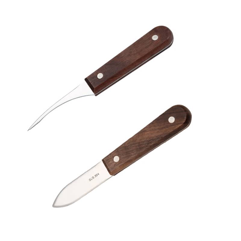 Prawn Deveiner and Shellfish Opener Set, 2 Pieces with Wooden Handles - view 2