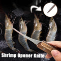 Prawn Peeler and Deveining Knife with Wooden Handle