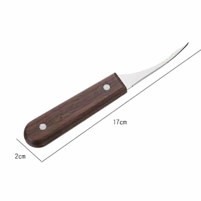 Prawn Peeler and Deveining Knife with Wooden Handle - view 3