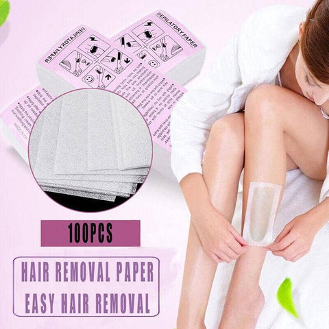 Pre-Cut Non-Woven Waxing Strips, Pack of 100 - 70 Gsm, 7 x 20 cm