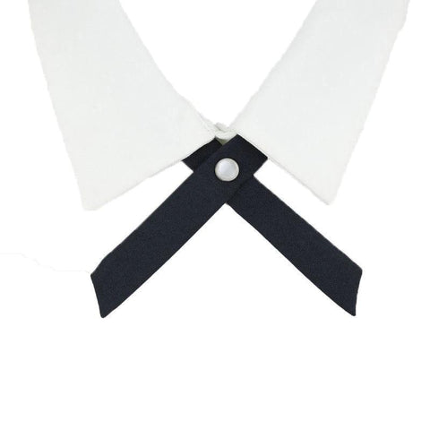 Pre-Tied Criss-Cross Bow Tie for Women and Girls - Navy Blue