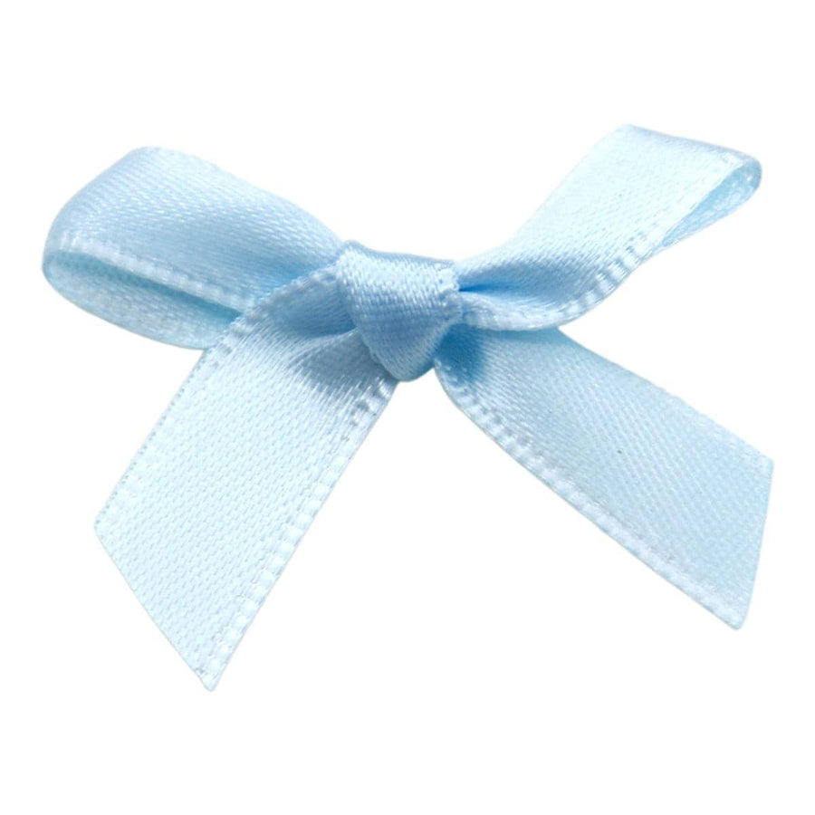 Pre-Tied Ribbon Bows for Gift Wrapping and Crafts, Pack of 50 - Light Blue