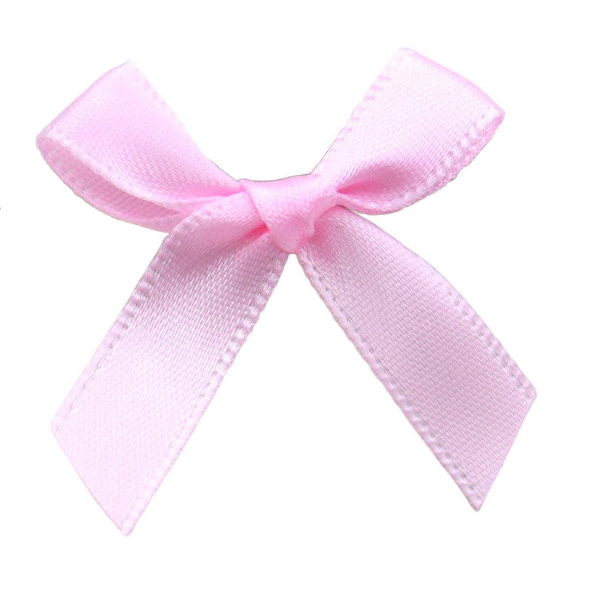 Pre-Tied Ribbon Bows for Gift Wrapping and Crafts, Pack of 50 - Light Pink