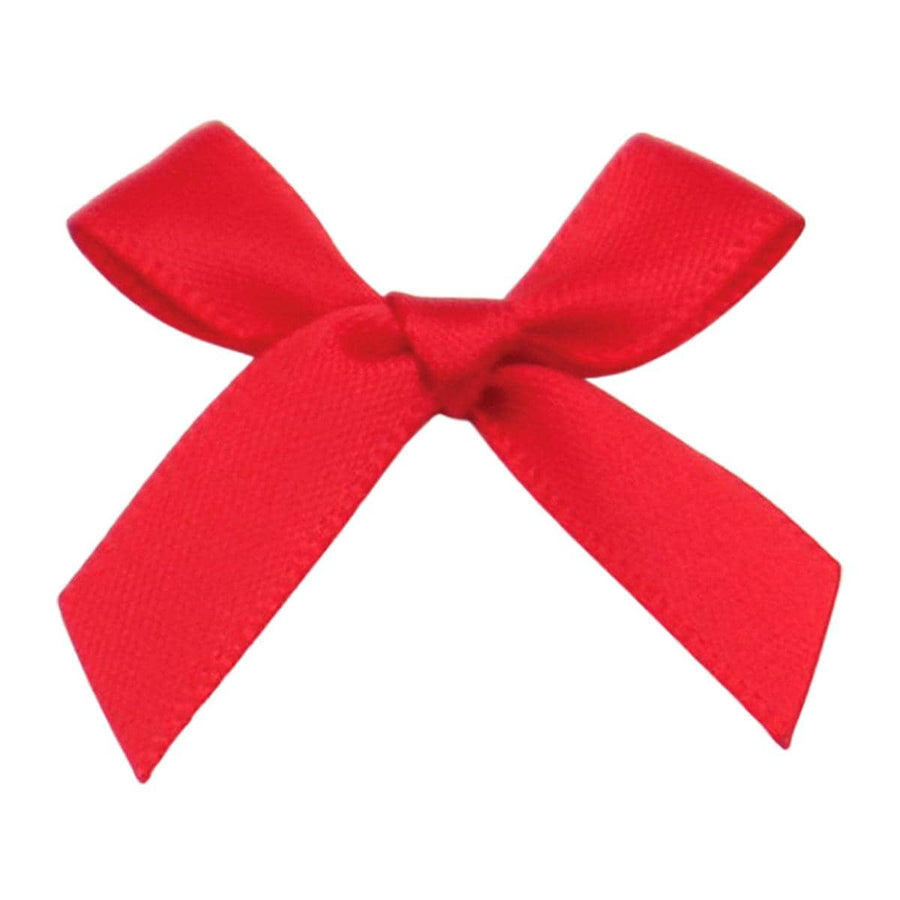 Pre-Tied Ribbon Bows for Gift Wrapping and Crafts, Pack of 50 - Red