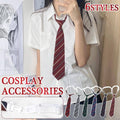 Pre-Tied Student Necktie - Striped Wine Red - view 2