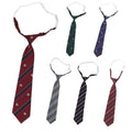 Pre-Tied Student Necktie - Striped Wine Red - view 3