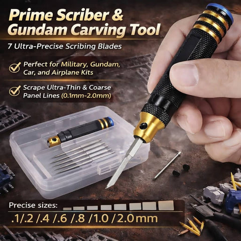 Precision Carving Knife Kit with 7 Blades for Model Kits and Hobby Repair