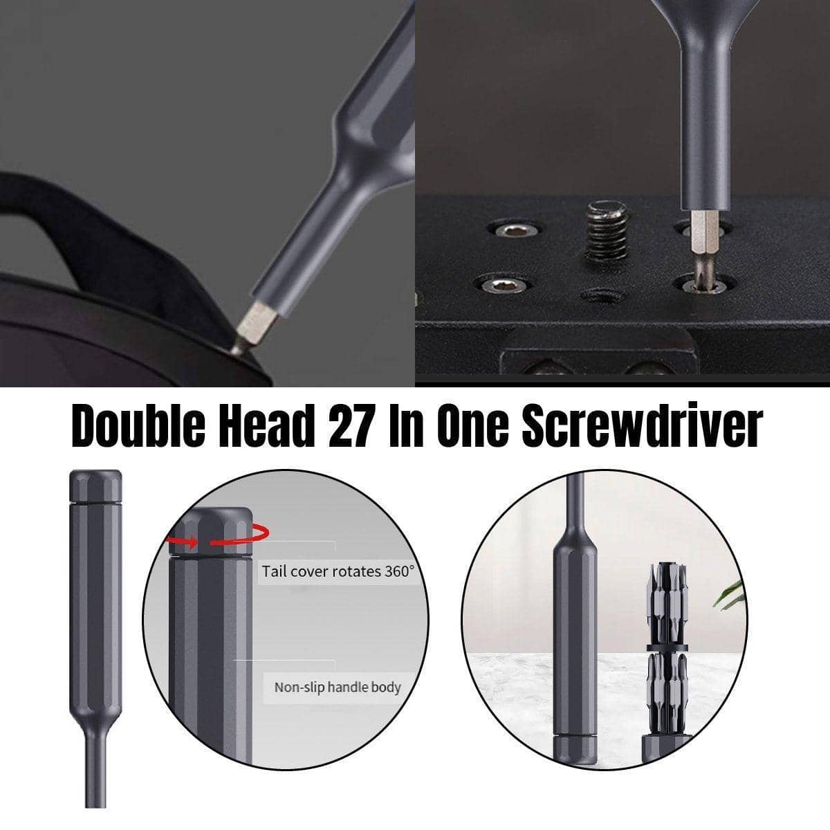 Precision Screwdriver Set with 27 Bits, Portable Repair Tool Kit