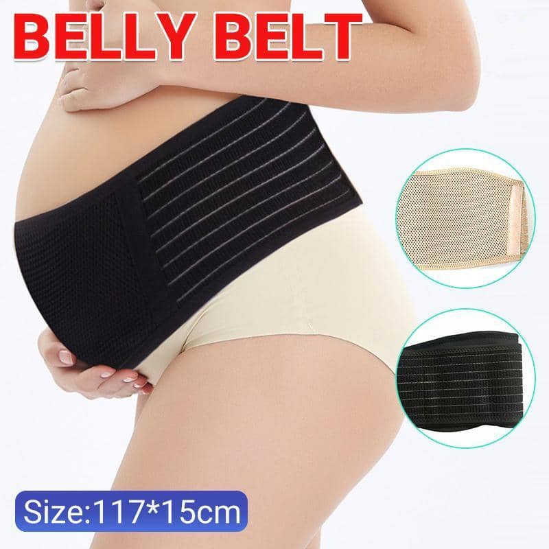 Pregnancy Belly Band Breathable Maternity Belt, Back and Pelvic Support - Khaki - view 2
