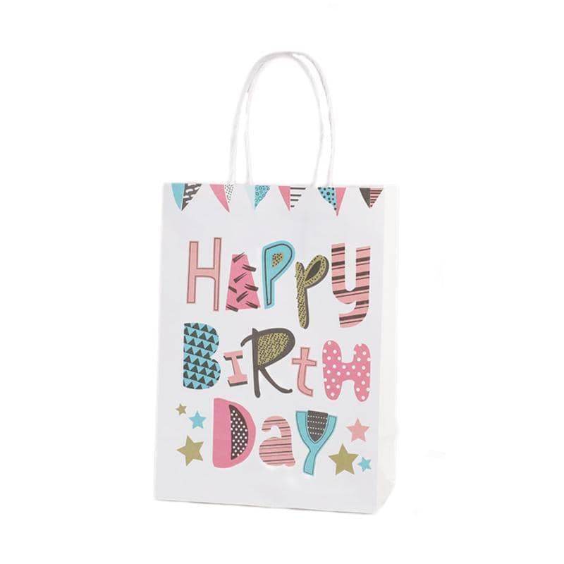 Premium Kraft Paper Tote Bag, Pack of 30 - English Print