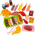 Pretend BBQ Grill Cooking Food Toy Set for Role Play, 28 Pieces - view 2