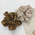 Printed Elastic Scrunchie Hair Tie - Beige - view 4