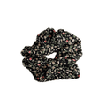 Printed Elastic Scrunchie Hair Tie - Black and Green