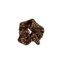 Printed Elastic Scrunchie Hair Tie - Brown