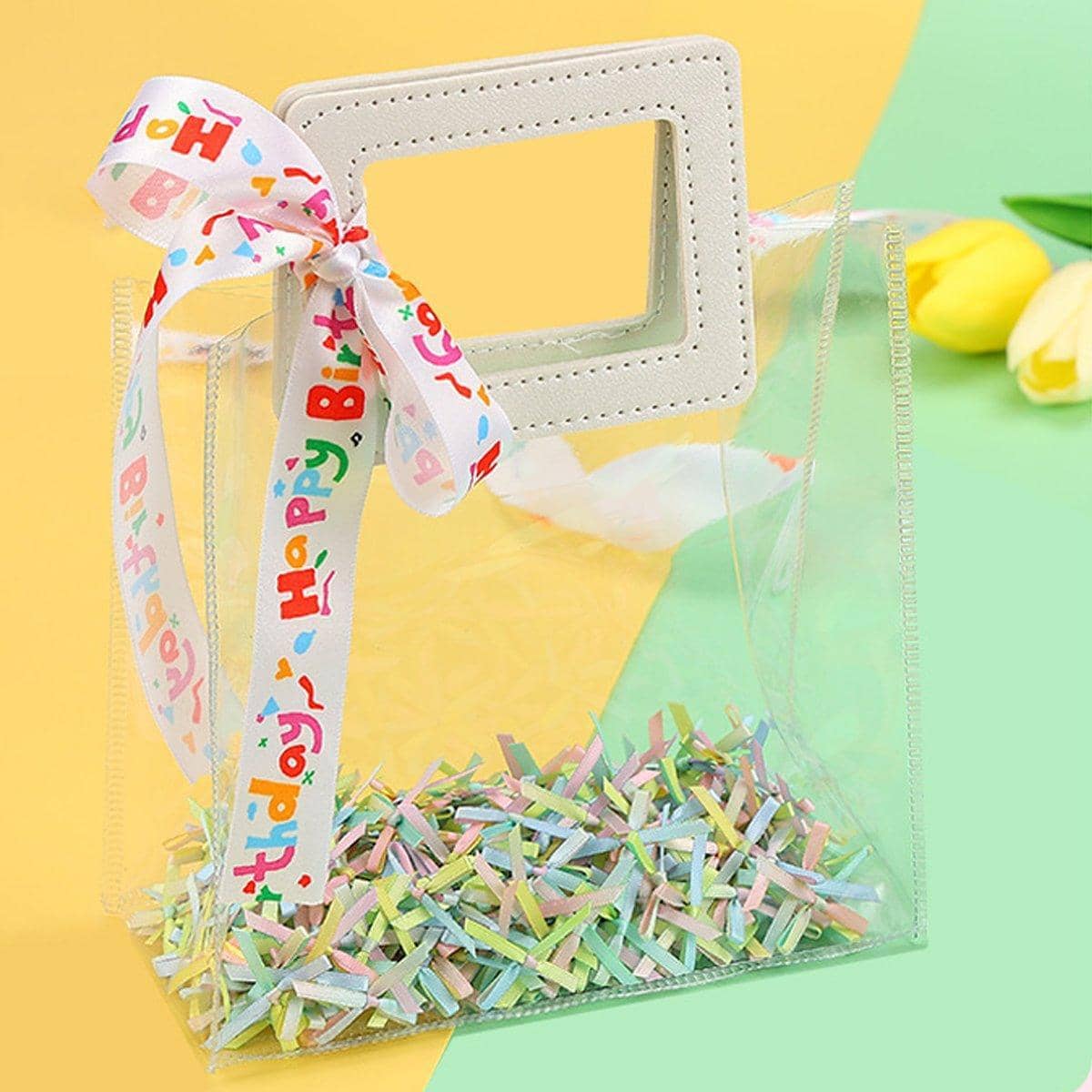 Printed Gift Ribbon 2 cm x 100 Yards - Just for You Letters and Balloons - view 5