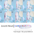 Printed Gift Ribbon 2 cm x 100 Yards - Multicolour Balloons - view 4