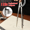 Professional Compass Carbon Steel for Math Drawing, Engineering and Drafting, 30 cm (12 in)