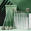 Professional Makeup Brush Set, 13 Pieces with Bag - Pink with Wooden Handles - view 4