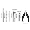Professional Nail Clippers Set Manicure Pedicure Kit Stainless Steel Tools - Black - view 3