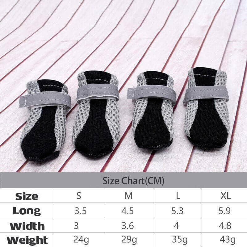 Protective Dog Shoes, Set of 4 - Black, Size M (Paw 4.5 x 3.6 cm) - view 4