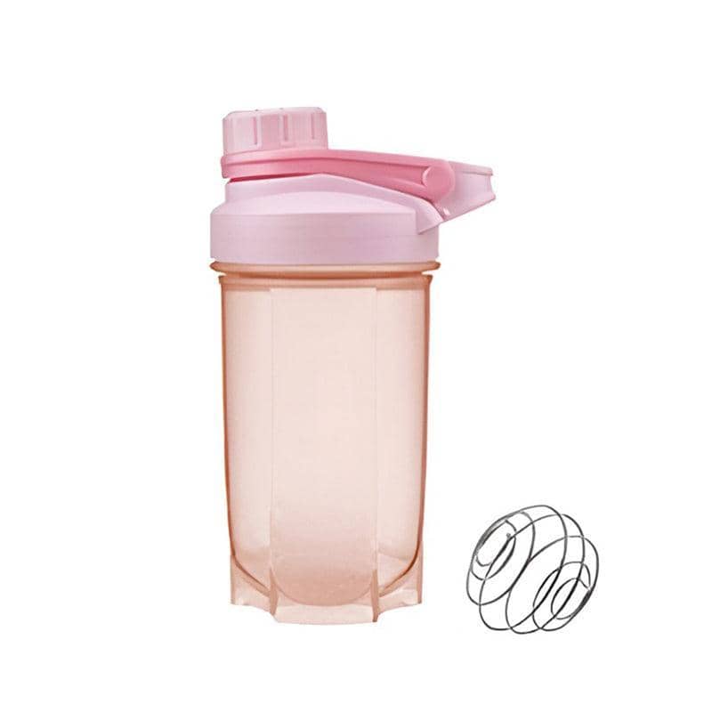 Protein Shaker Bottle, 500 ml, Leak-Proof Flip Lid - Pink