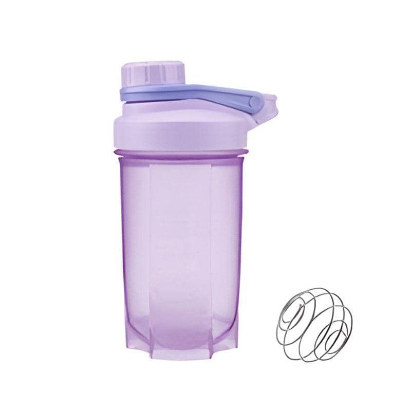 Protein Shaker Bottle, 500 ml, Leak-Proof Flip Lid - Purple