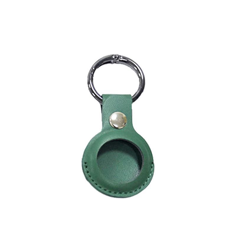 PU Leather Case for AirTag with Keychain Holder - Green