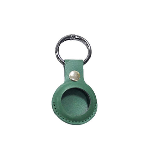 PU Leather Case for AirTag with Keychain Holder - Green