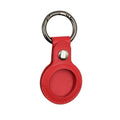 PU Leather Case for AirTag with Keychain Holder - Red