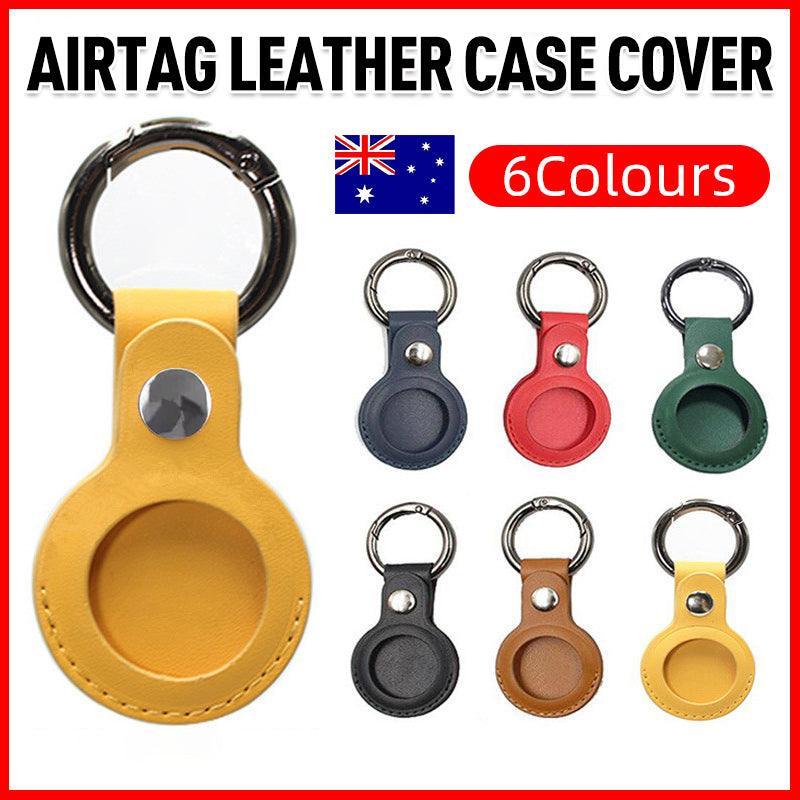 PU Leather Case for AirTag with Keychain Holder - Red - view 2