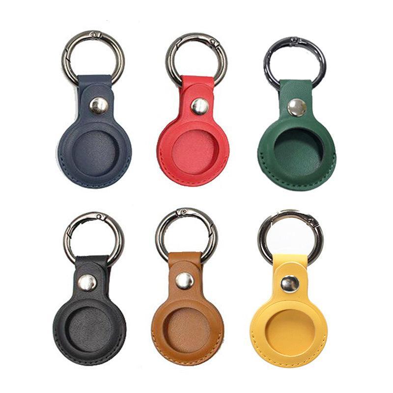 PU Leather Case for AirTag with Keychain Holder - Yellow - view 3