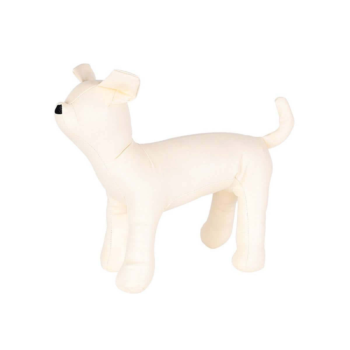 PU Leather Dog Mannequin Display Stand for Pet Clothing - Size S (Chest 30 cm)