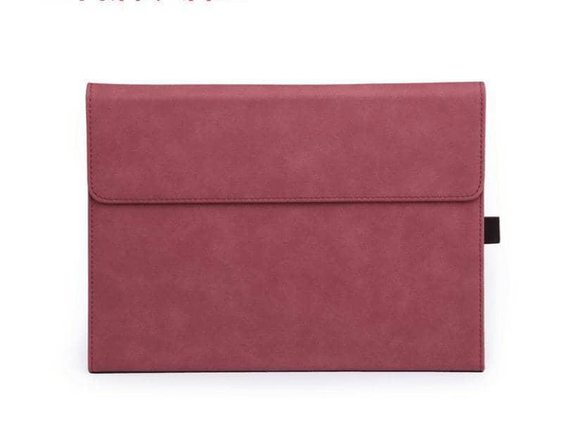 PU Leather Flip Case for Microsoft Surface Go and Go 2 - Burgundy Red