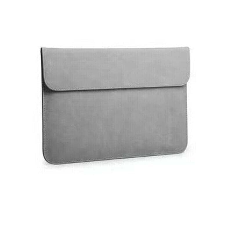 PU Leather Laptop Sleeve for 13.3 Inch (34 cm) Laptops, Light Grey