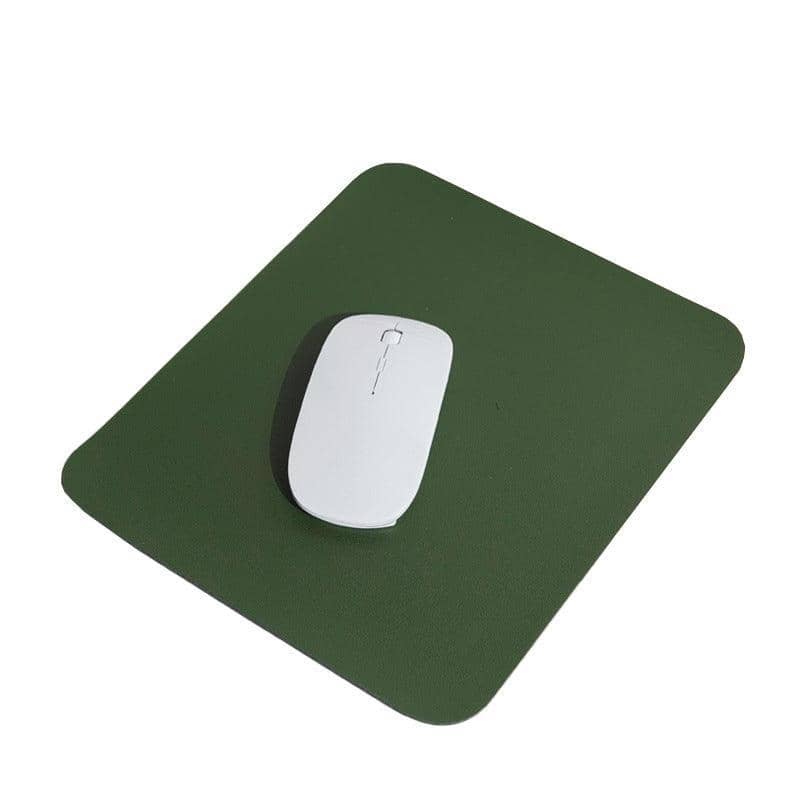 PU Leather Mouse Pad, 22 x 22 cm - Dark Green
