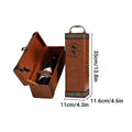 PU Leather Single Bottle Wine Gift Box for Red Wine, with Accessories - Brown - view 3