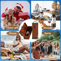 PU Leather Single Bottle Wine Gift Box for Red Wine, with Accessories - Brown - view 5