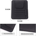 PU Leather Sun Visor Organiser with Sunglasses Holder and Card Pockets - Black - view 3