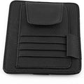 PU Leather Sun Visor Organiser with Sunglasses Holder and Card Pockets - Black - view 4