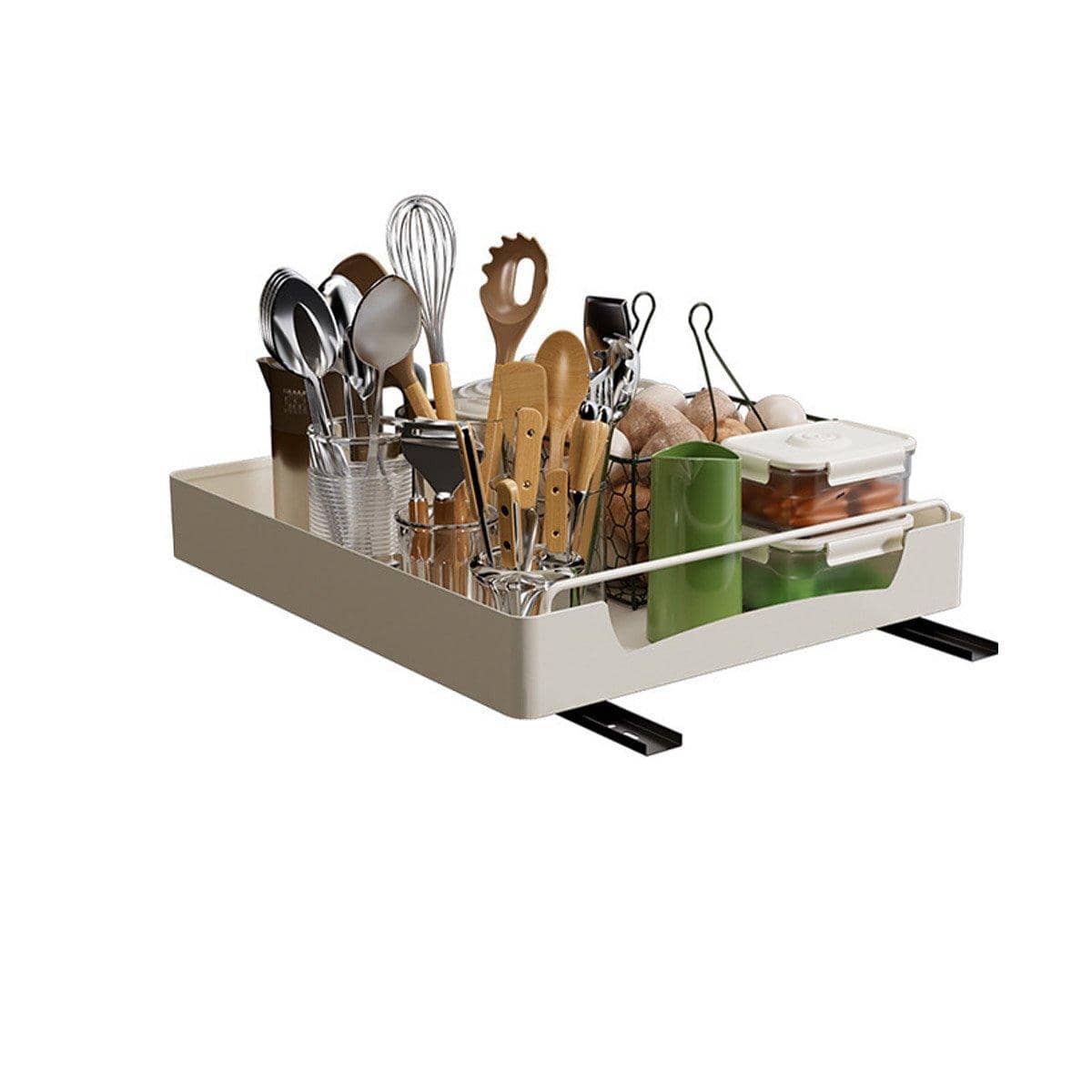 Pull-Out Kitchen Cabinet Storage Drawer - Large (42 cm Long)