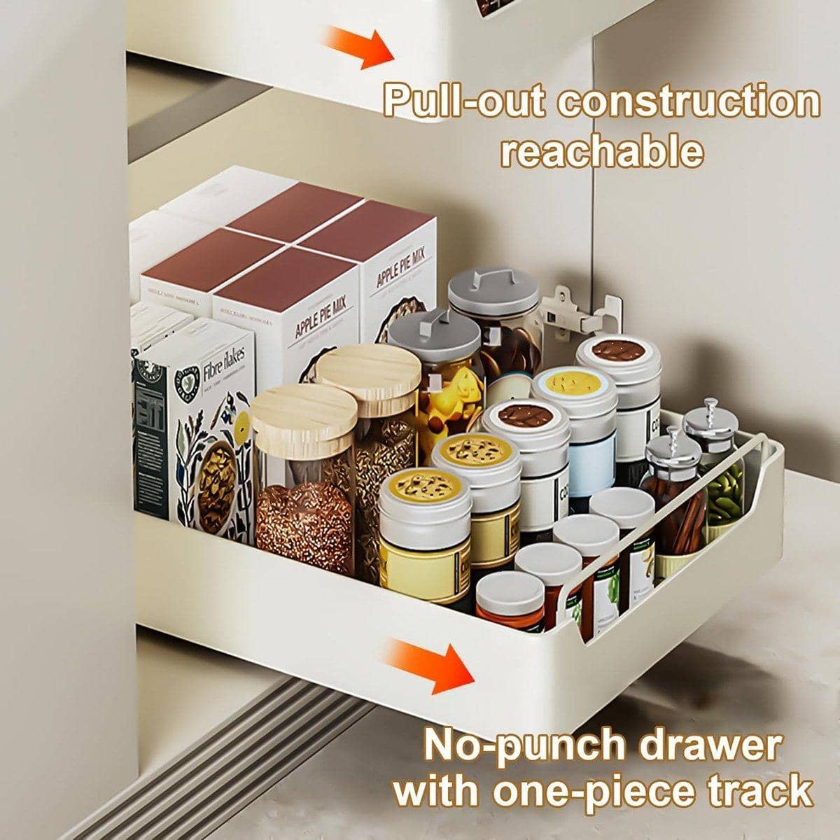 Pull-Out Kitchen Cabinet Storage Drawer - Large (42 cm Long) - view 5