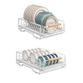 Pull Out Kitchen Cabinet Storage Rack, Carbon Steel - Bowl Rack, 40 x 30 x 13 cm - view 3
