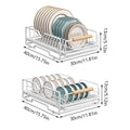 Pull Out Kitchen Cabinet Storage Rack, Carbon Steel - Bowl Rack, 40 x 30 x 13 cm - view 4