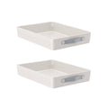 Pull Out Kitchen Spice Rack Organiser for Cabinets, Set of 2 - Size L (42.5 x 30 x 8.6 cm)