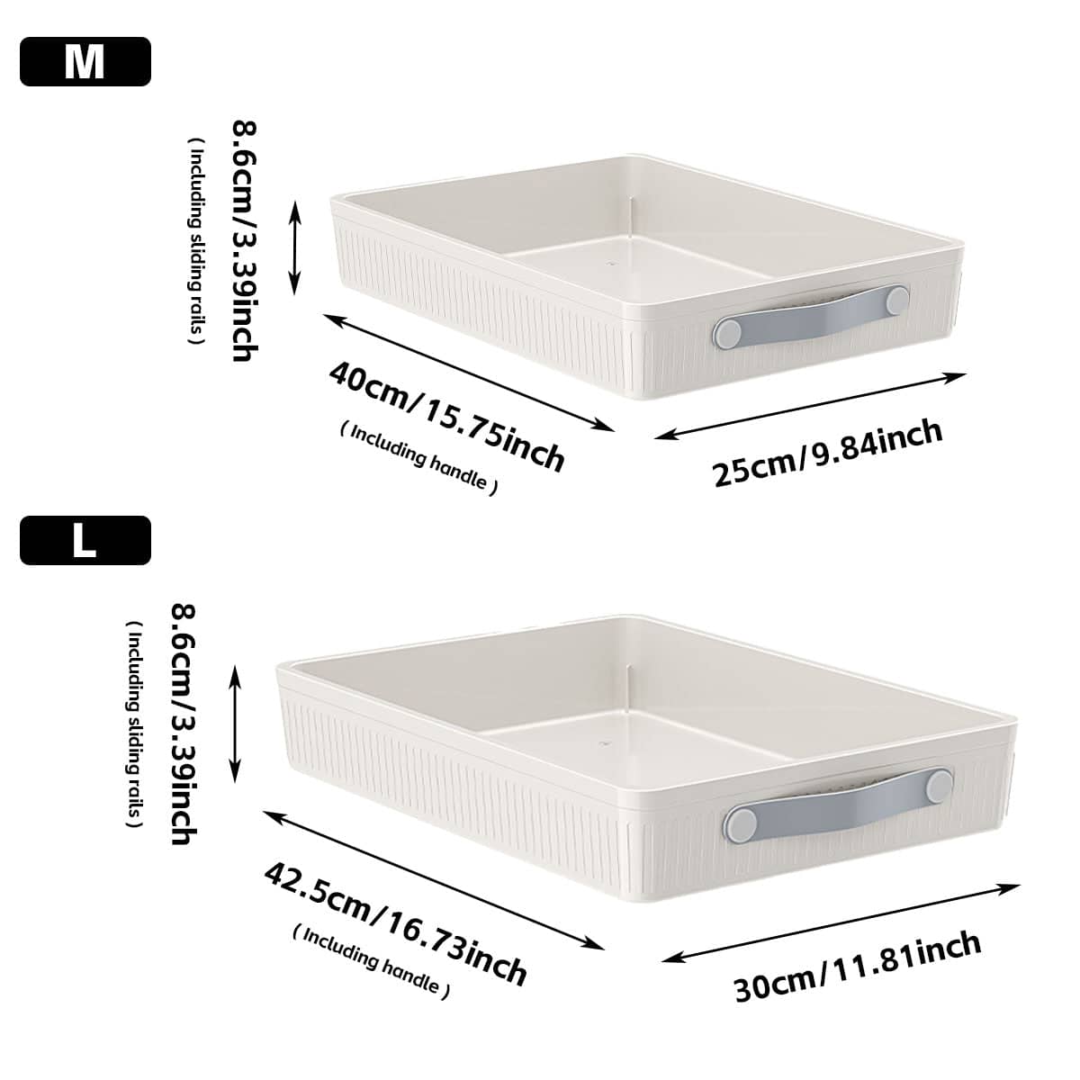 Pull Out Kitchen Spice Rack Organiser for Cabinets, Set of 2 - Size L (42.5 x 30 x 8.6 cm) - view 4