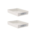 Pull Out Kitchen Spice Rack Organiser for Cabinets, Set of 2 - Size M (40 x 25 x 8.6 cm)